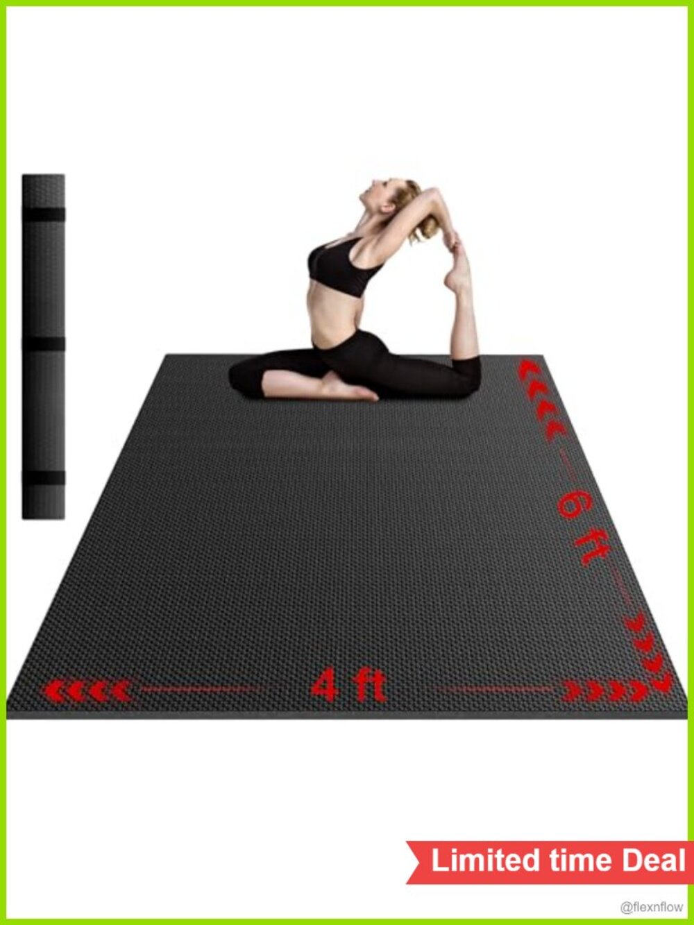 Extra Thick 8mm Large Exercise Mat for HIIT Yoga Strength Training, Non-Slip